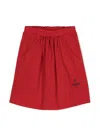 The Animals Observatory Sow Logo-embroidered Midi Skirt In Red
