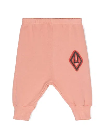 The Animals Observatory Babies' Spray-paint Effect Track Pants In Pink