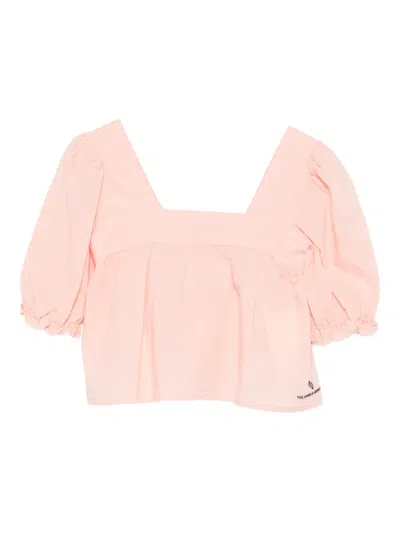 The Animals Observatory Kids' Square-neck Top In Pink