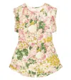 The Animals Observatory Playsuit Squirrel Aus Baumwolle In White Flowers