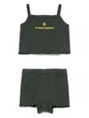 The Animals Observatory Stork Shorts Set In Green