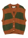 The Animals Observatory Striped Cardigan In Multi