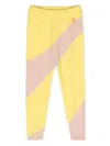The Animals Observatory Striped Intarsia-knit Trousers In Yellow