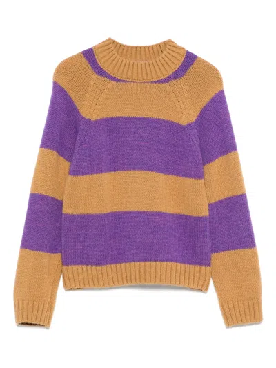 The Animals Observatory Kids' Striped Sweatshirt In Multi