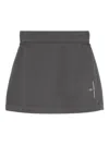 The Animals Observatory Swan Elastic-waistband Mini Skirt In Gray
