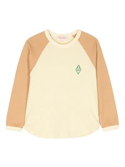 The Animals Observatory Kids' The Anteater Logo-print T-shirt In Yellow