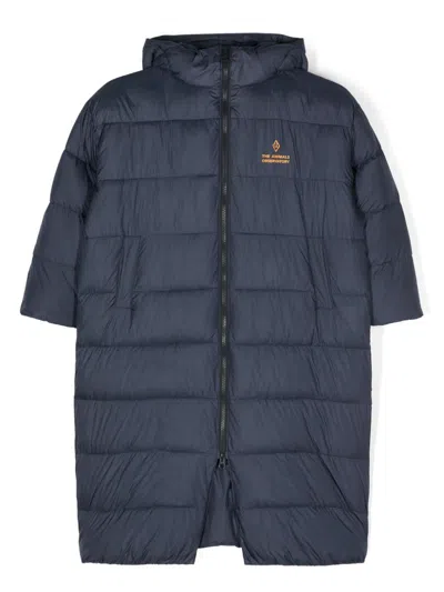 The Animals Observatory Kids' The Calf Padded Jacket In Blue