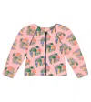 The Animals Observatory Tiger Puff-sleeves Cotton Jacket In Pink Forest