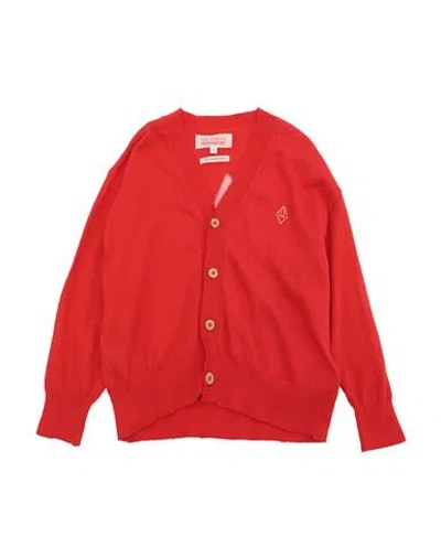 The Animals Observatory Babies'  Toddler Cardigan Red Size 6 Cotton