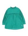 The Animals Observatory Babies'  Toddler Girl Blouse Emerald Green Size 6 Cotton