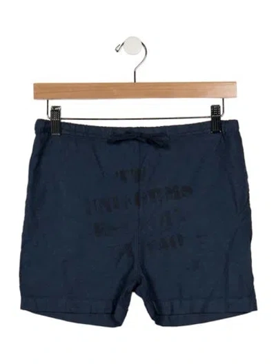 Pre-owned The Animals Observatory Babies' Toddler Girls' Solid Shorts W/tags In Blue
