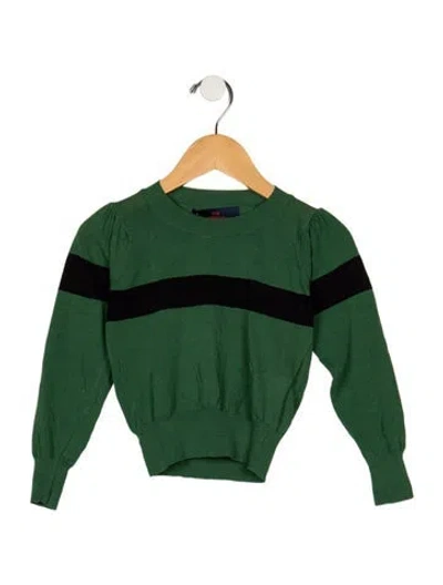 Pre-owned The Animals Observatory Babies' Toddler Girls' Solid Sweater  W/tags In Green