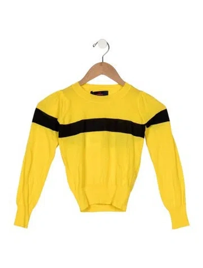 Pre-owned The Animals Observatory Babies' Toddler Girls Solid Sweater W/tags In Yellow