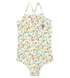 The Animals Observatory Trout Logo Swimsuit In White