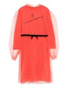 The Animals Observatory Tulle Dress In Red