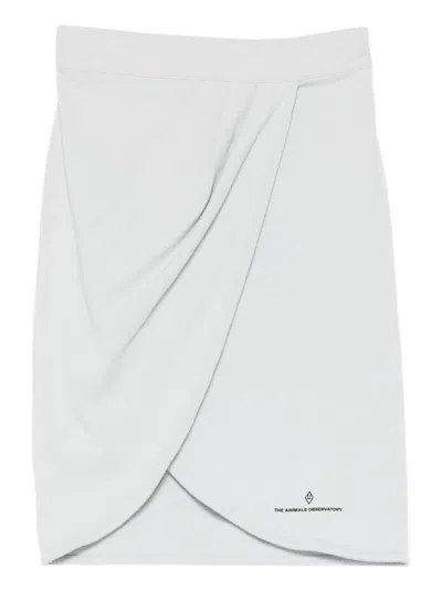 The Animals Observatory Kids' Turkey Draped Skirt In White