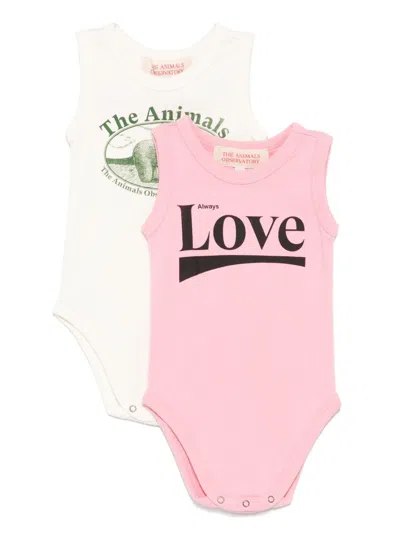 The Animals Observatory Babies' Turtle Bodies (pack Of Two) In Pink