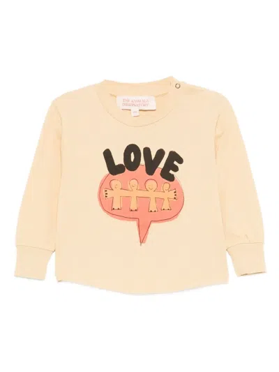 The Animals Observatory Babies' Wapiti T-shirt In Neutral