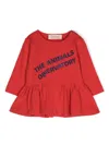 The Animals Observatory Wildebeest Logo-print Dress In Red