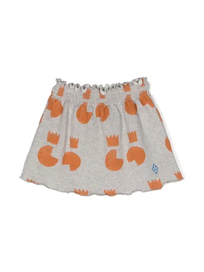The Animals Observatory Kids' Wombat Graphic-print Skirt In Grey