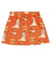 The Animals Observatory Wombat Printed Cotton Skirt In Brown