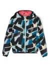 The Animals Observatory X Save The Duck Hooded Jacket In Blue