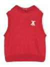 The Animals Observatory Red Yak Logo-patch Vest In Red