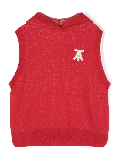 The Animals Observatory Kids' Red Yak Logo-patch Vest