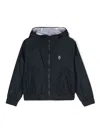The Animals Observatory Zip-up Hooded Jacket In Blue