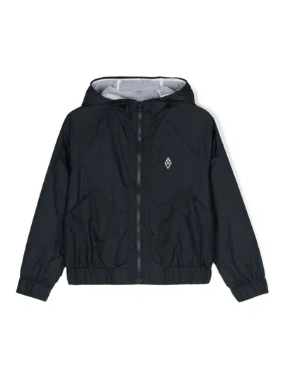 The Animals Observatory Kids' Zip-up Hooded Jacket In Blue