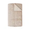The Annam House Hand Stitched Throw - Cool Grey In Grey