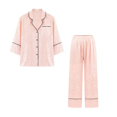 The Annam House Women's Silk Pyjamas Set - Dahlia Pink