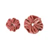 The Annam House Women's Velvet Scrunchies Set - Old Rose