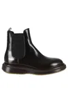 The Antipode Beatles Brushed Leather Boots With Elastic Side Panels In Black