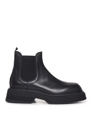 The Antipode Ankle Boots  Scott 30 Beatles Leather In Nero