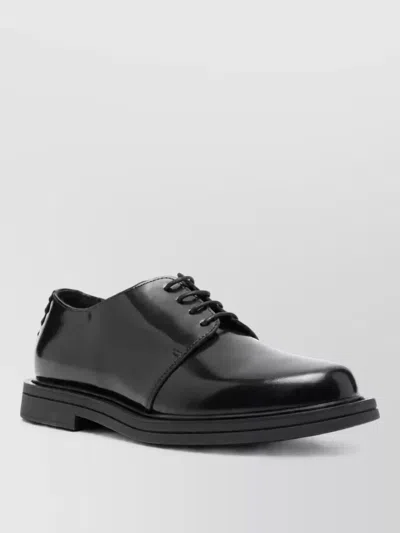 The Antipode Calf Leather Derby Shoes In Black