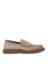 The Antipode Penny Leather Loafers In Multi