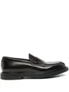 The Antipode Leather Penny Loafers In Black