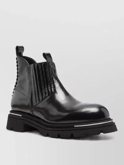 The Antipode Leather Chelsea Boots In Black