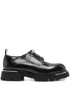 The Antipode Leather Lace-up Platform Shoes In Blue