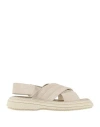 The Antipode Man Sandals Light Grey Size 9 Leather In White