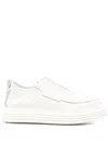 The Antipode Leather Platform Sneakers In White