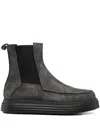 The Antipode Suede Boots In Gray