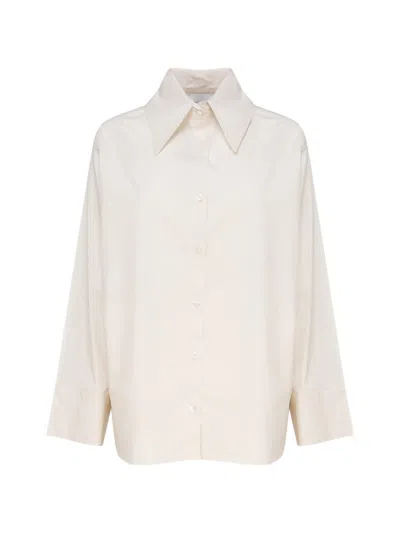The Archivia Pointed-collar Long-sleeve Shirt In Neutral