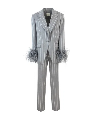 The Archivia Tailleur Pearl Gessato In Grey