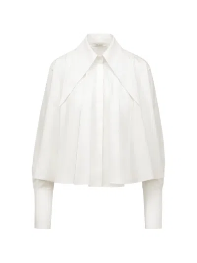 The Arkow Paulina Pleated-back Shirt In White