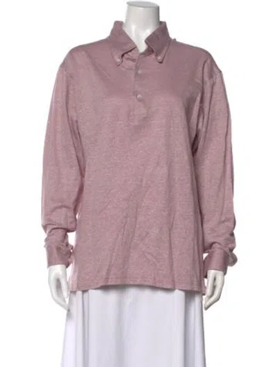 Pre-owned The Armoury Long Sleeve Polo In Pink