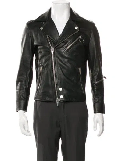 Pre-owned The Arrivals Calfskin Moto Jacket In Black