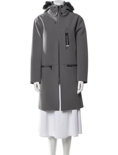 Pre-owned The Arrivals Down Coat In Gray