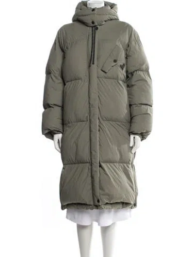 Pre-owned The Arrivals Down Coat In Green